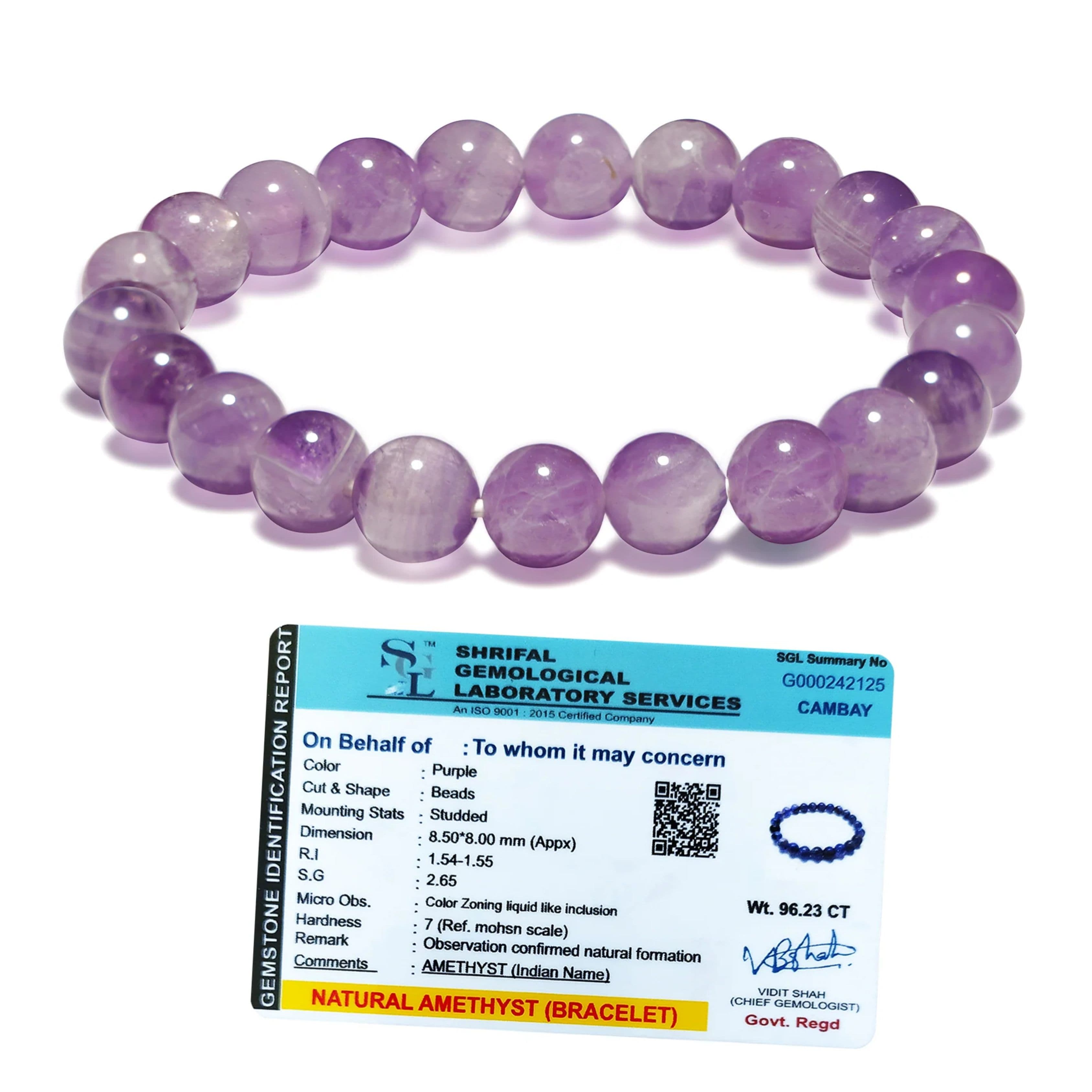 Original Amethyst Bracelet with Certificate 2