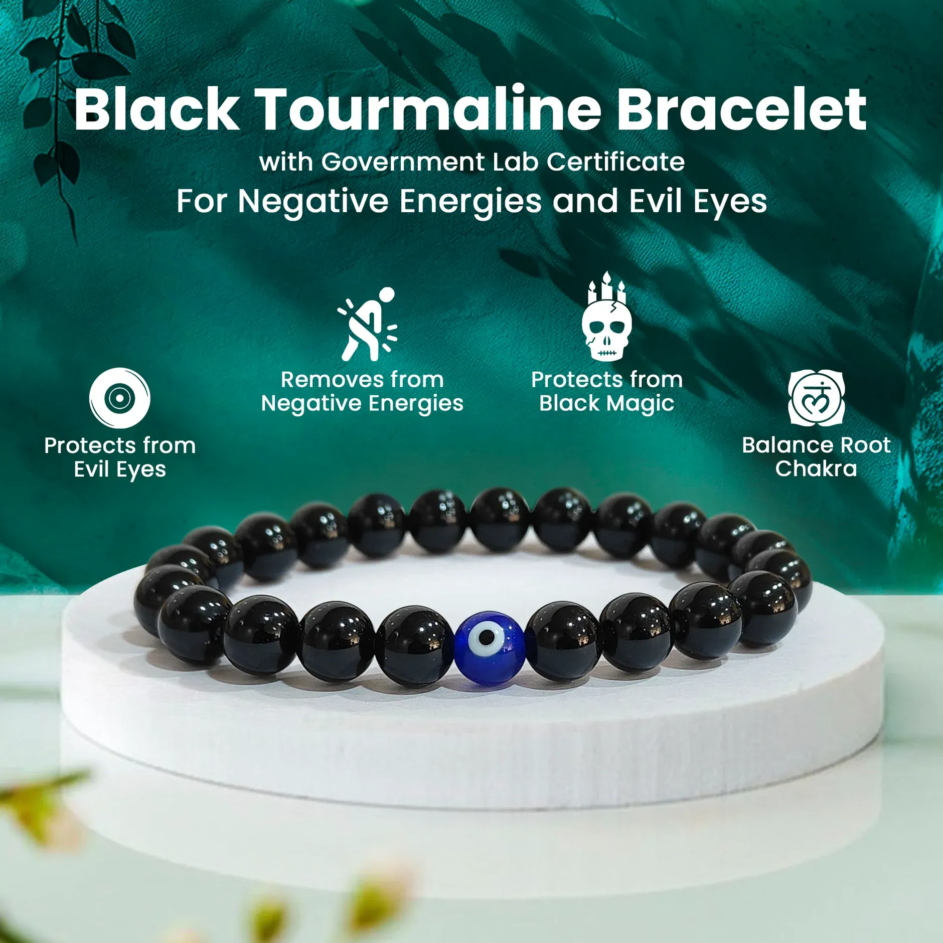 Original Black Tourmaline Bracelet with Certificate 1