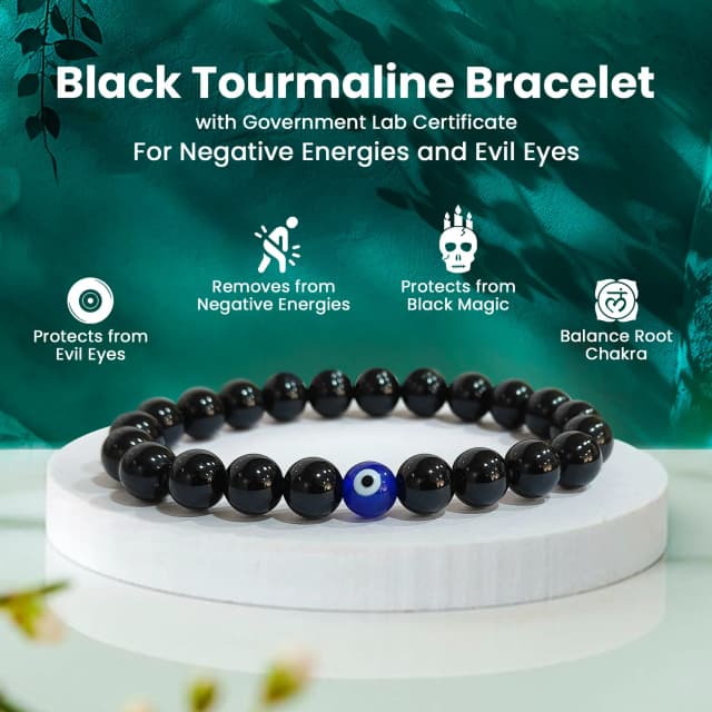 Original Black Tourmaline Bracelet with Certificate