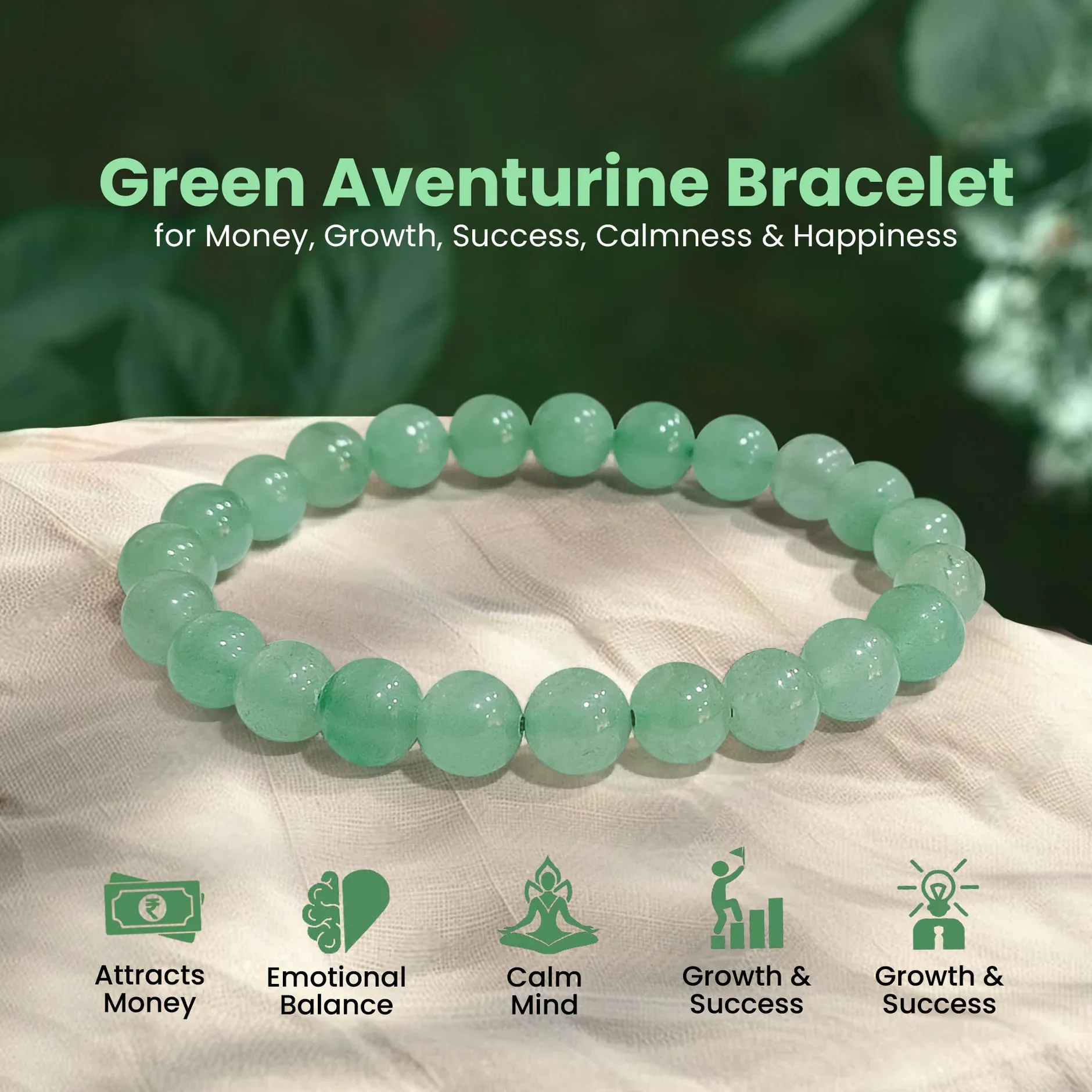 Original Green Aventurine Bracelet with Certificate 1