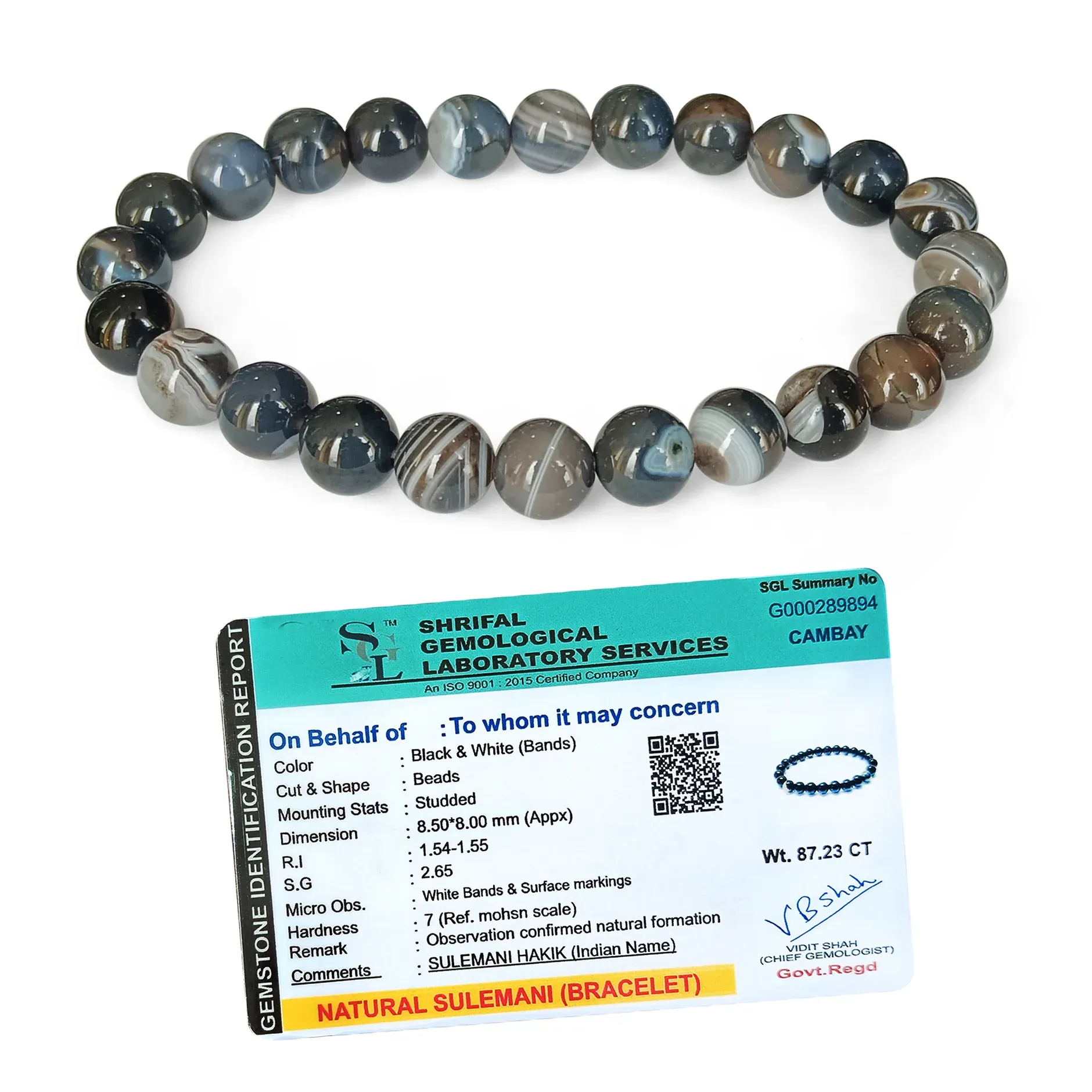 Original Sulemani Hakik Bracelet with Certificate 2